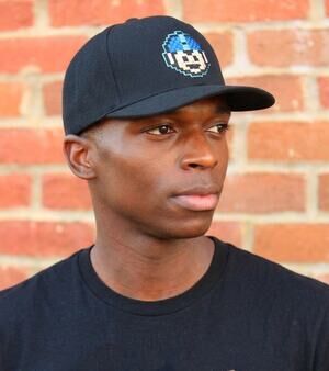 Capcom Mega Man Hat 8-Bit Pixel Face Snapback Cap Bioworld Vintage Video Game